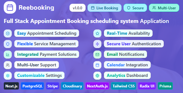 Reebooking – Spa Saloon Service Appointment Booking scheduling system Software Solution