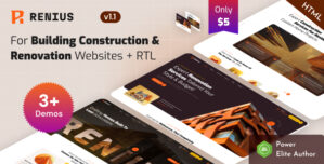 Renius – Building Construction Renovation Company HTML Template