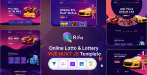 Rifa – Online Lotto Lottery Vue Nuxt JS Template