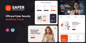 Safer – VPN, Cyber Security and CCTV WordPress Theme