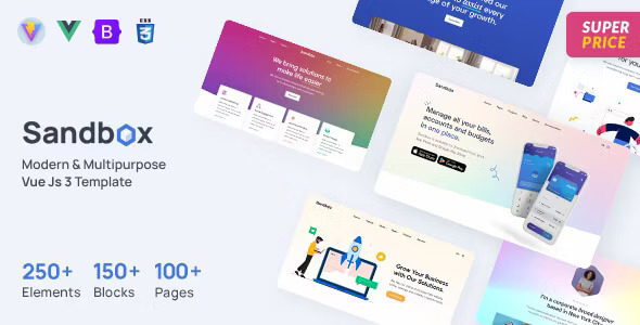 Sandbox – Modern Multipurpose VueJs Template