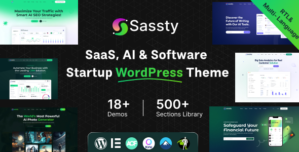 Sassty – Sass Startup Software Business WordPress Theme