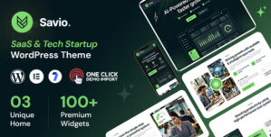 Savio – SaaS Tech Startup WordPress Theme