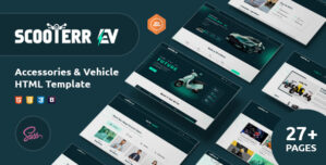 Scooter EV – Accessories and Vehicle HTML Template