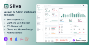 Silva – Laravel 12 Admin Dashboard Template
