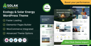 Solak – Ecology Solar Energy WordPress Theme