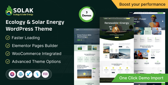 Solak – Ecology Solar Energy WordPress Theme