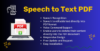 Speech to Text PDF Script for Blogger