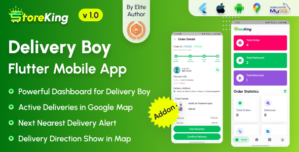StoreKing – eCommerce (Grocery, Pharmacy, Supershop) Delivery Man Flutter Mobile App