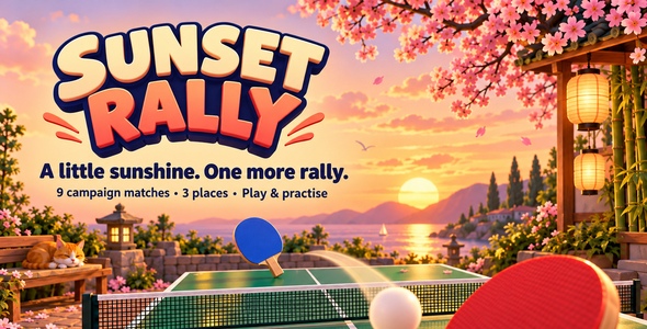 Sunset Rally | HTML5 3D Table Tennis Game With Campaign and Customization