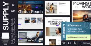 Supply – Logistics, Transportation Trucking WordPress Theme