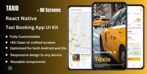 Taxio – Taxi Booking React Native Expo App Ui Kit