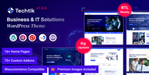 Techtlk – Business IT Solutions WordPress Theme
