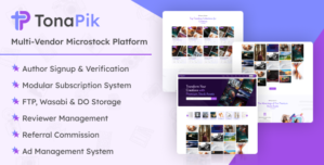 TonaPik – Multi Vendor Microstock Platform