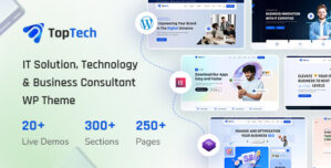 TopTech – Technology IT Solutions Services WordPress Theme