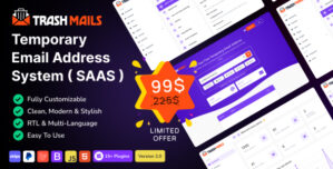 Trash Mails – Temporary Email Address System (SAAS)