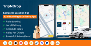 TripNDrop – Taxi Delivery Booking App with Driver, Rider Admin Panel