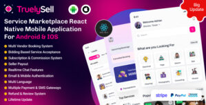 TruelySell – Service Marketplace React Native Mobile App Addon