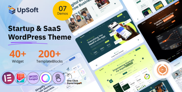 Upsoft – Startup SaaS WordPress Theme