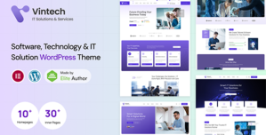 Vintech – Technology IT Solutions WordPress Theme