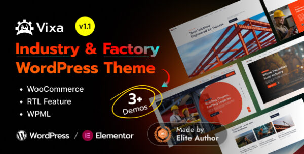Vixa – Industry Factory WordPress Theme