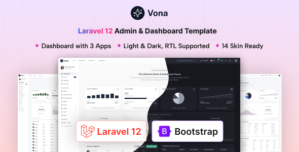 Vona – Laravel 12 Minimal Admin Dashboard Template