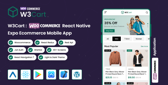 W3Cart | WooCommerce Mobile Application React Native