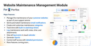 Website Maintenance Management Module for Perfex CRM