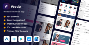 Wedo – Ecommerce React Native Expo Mobile App Template