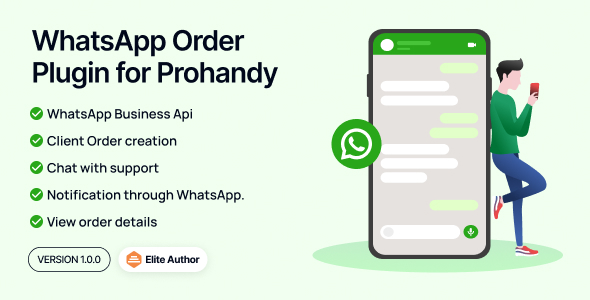 WhatsApp Order Plugin for Prohandy – On-Demand Handyman Home Service Provider Marketplace