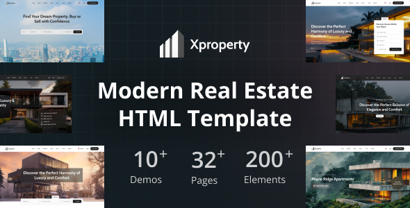Xproperty – Modern Property Listing Real Estate HTML Template