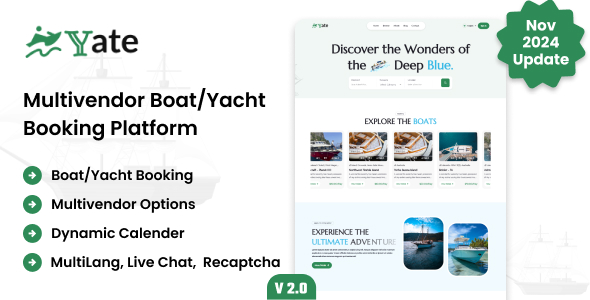 Yate – Multivendor Boat/Yacht Booking Platform