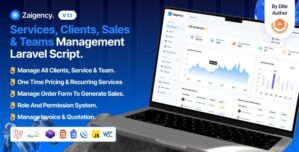 Zaigency – Services, Clients, Sales Teams Management Laravel Script